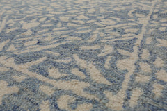 LoomBloom Multi Size Hand Hooked Wool Blue Transitional All-Over Oriental Area Rug