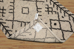 LoomBloom Ivory 3'x5' Afghan Moroccan Modern Contemporary Tribal Hand Knotted Wool Oriental Area Rug
