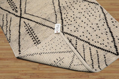 LoomBloom Ivory 3'x5' Afghan Moroccan Modern Contemporary Tribal Hand Knotted Wool Oriental Area Rug