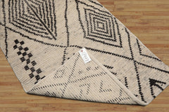 LoomBloom Ivory 3'x5' Afghan Moroccan Modern Contemporary Tribal Hand Knotted Wool Oriental Area Rug