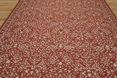 LoomBloom Multi Size Hand Hooked Wool Terracotta Transitional All-Over Oriental Area Rug