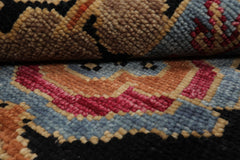 LoomBloom Multi Size Charcoal Hand Knotted Wool Arts and Crafts Stained Glass Oushak Oriental Area Rug