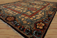 LoomBloom Multi Size Moss Hand Knotted Wool Arts and Crafts Stained Glass Oushak Oriental Area Rug