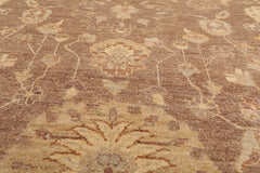 8x10 Brown, Beige, Gray Color Hand Knotted All-Over 100% Wool Traditional Oriental Rug