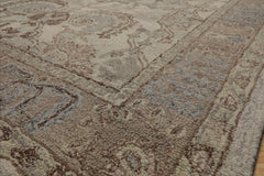 5x8 Beige, Taupe, Gray Color Hand Hooked Handmade Wool Transitional Oriental Rug