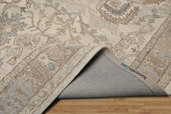 5x8 Beige, Taupe, Gray Color Hand Hooked Handmade Wool Transitional Oriental Rug