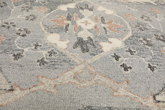Multi Size Gray Cream Rust Color Hand Hooked Handmade Wool Transitional Oriental Rug