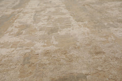 10x14 Beige, Gray, Tan Color Hand Knotted Sherpa Wool and Silk Modern Oriental Rug