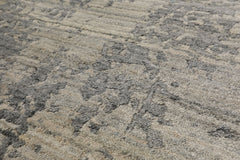 8x10 Beige, Gray, Aqua Color Hand Loomed Sherpa Wool and Bamboo Silk Modern Oriental Rug