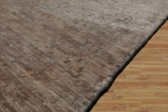 8x10 Taupe, Beige, Ivory Color Hand Knotted Sherpa Wool and Silk Modern Oriental Rug