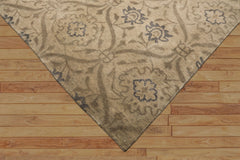 9x12 Gray, Taupe, Slate Color Hand Knotted Tibetan Wool Transitional Oriental Rug