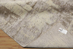 8x10 Lavender, Mint, Gray Color Hand Loomed Sherpa Wool and Silk Modern Oriental Rug