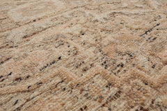 9x12 Tan, Beige, Gray Color Hand Knotted Embossed Look Wool and Silk Transitional Oriental Rug
