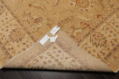 9x12 Tan, Beige, Gray Color Hand Knotted All-Over 100% Wool Traditional Oriental Rug