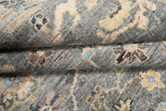 8x10 Slate, Blue, Gray Color Hand Knotted Oushak Wool Traditional Oriental Rug