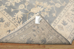 8x10 Slate, Blue, Ivory Color Hand Knotted Oushak Wool Traditional Oriental Rug