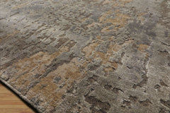 10x14 Beige, Gray, Tan Color Hand Knotted Sherpa Wool and Silk Modern Oriental Rug