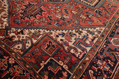 8x10 Apricot, Ivory, Blue Color Hand Knotted All-Over 100% Wool Traditional Oriental Rug