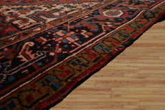 8x10 Apricot, Ivory, Blue Color Hand Knotted All-Over 100% Wool Traditional Oriental Rug