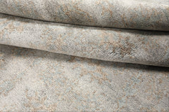 8x10 Gray, Aqua, Tan Color Hand Knotted Oushak Viscose Transitional Oriental Rug