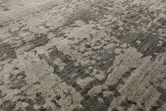 8x10 Tone on Tone Gray, , Color Hand Loomed Sherpa Wool and Silk Modern Oriental Rug