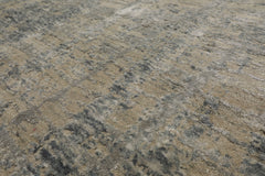 8x10 Gray, Beige, Slate Color Hand Loomed Sherpa Wool and Silk Modern Oriental Rug