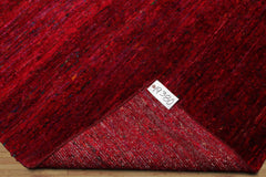 4x6 Red, Purple, Turquoise Color Hand Knotted Gabbeh Silk Contemporary Oriental Rug