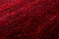 4x6 Red, Purple, Turquoise Color Hand Knotted Gabbeh Silk Contemporary Oriental Rug