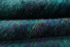 4x6 Turquoise, Purple, Gold Color Hand Knotted Gabbeh Silk Contemporary Oriental Rug