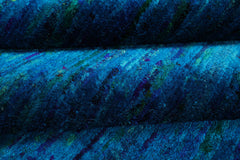 4x6 Blue, Purple, Green Color Hand Knotted Gabbeh Silk Contemporary Oriental Rug