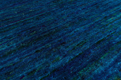 4x6 Blue, Purple, Green Color Hand Knotted Gabbeh Silk Contemporary Oriental Rug