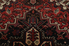 6x9 Rust, Ivory, Charcoal Color Hand Knotted All-Over 100% Wool Traditional Oriental Rug