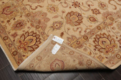 8x10 Beige, Brown, Taupe Color Hand Knotted All-Over 100% Wool Traditional Oriental Rug