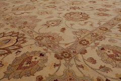 8x10 Beige, Brown, Taupe Color Hand Knotted All-Over 100% Wool Traditional Oriental Rug