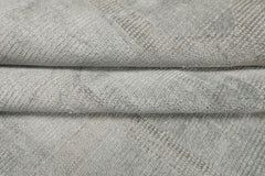 9x12 Tone on Tone Gray, , Color Hand Knotted Ribbed Bamboo Silk Modern Oriental Rug