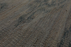 9x12 Gray, Blue, Ivory Color Hand Woven Flatweave Wool Modern Oriental Rug