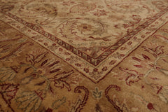 8x10 Beige, Tan, Rust Color Hand Knotted All-Over 100% Wool Traditional Oriental Rug