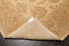 9x12 Beige, Caramel, Gold Color Hand Knotted All-Over 100% Wool Traditional Oriental Rug
