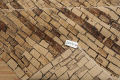 10x14 Beige, Tan, Brown Color Hand Knotted Peshawar Wool Traditional Oriental Rug