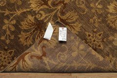 9x12 Taupe, Brown, Gold Color Hand Knotted Tibetan Wool Transitional Oriental Rug