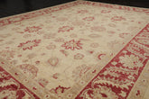 9x12 Camel, Rust, Tan Color Hand Knotted All-Over 100% Wool Traditional Oriental Rug