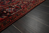 8x10 Red, Charcoal, Ivory Color Hand Knotted All-Over 100% Wool Traditional Oriental Rug