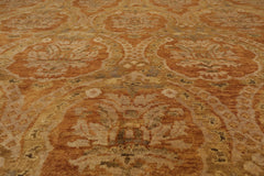 9x12 Gold, Sage, Beige Color Hand Knotted All-Over 100% Wool Transitional Oriental Rug