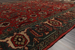 4x6 Antique Rose, Teal, Beige Color Hand Knotted All-Over 100% Wool Traditional Oriental Rug
