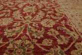 9x12 Rusty Red, Caramel, Tan Color Hand Knotted All-Over 100% Wool Traditional Oriental Rug