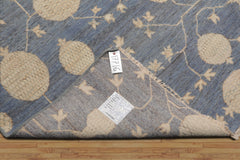 LoomBloom Blue Multi Size Afghan Oushak Transitional All-Over Hand Knotted Wool Oriental Area Rug