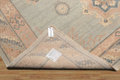9x12 Mint, Blush, Peach Color Hand Knotted Afghan Oushak Wool Traditional Oriental Rug