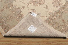 10x14 Ivory, Beige, Rust Color Hand Knotted Afghan Oushak Wool Traditional Oriental Rug