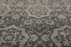 4x6 Gray, , Color Hand Knotted All-Over 100% Wool Transitional Oriental Rug