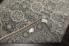 4x6 Gray, , Color Hand Knotted All-Over 100% Wool Transitional Oriental Rug